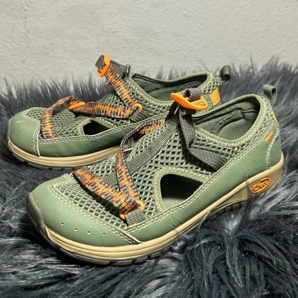 Chaco Odyssey Sport Sandal Kids Olive Green Adventure Sandal Size 3Y